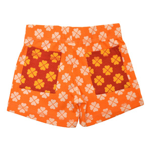 Limited Edition Clover - Vibrant Orange Shorts With Clover - Pompeian Red Contrast Pocket-Duns Sweden-Modern Rascals