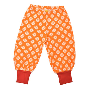 Limited Edition Clover - Vibrant Orange With Clover - Pompeian Red Contrast Pocket Baggy Pants-Duns Sweden-Modern Rascals