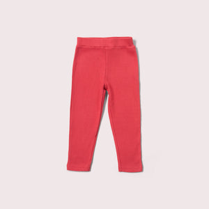 Little Green Radicals Holly Berry Organic Waffle Leggings - Size 7-8 Years (128cm)-Warehouse Find-Modern Rascals