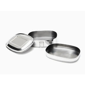 Medium 2-Layer Stainless Steel Sandwich Box-Onyx-Modern Rascals
