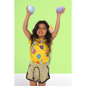 Mellow Yellow Retro Shorts - 1 Left Size 9-11 years-Raspberry Republic-Modern Rascals