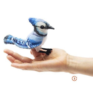 Mini Blue Jay Finger Puppet-Folkmanis Puppets-Modern Rascals