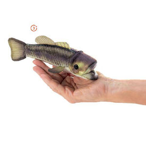 Mini Largemouth Bass Finger Puppet-Folkmanis Puppets-Modern Rascals