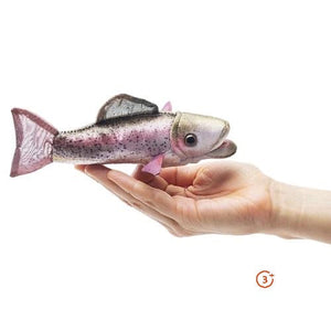 Mini Rainbow Trout Finger Puppet-Folkmanis Puppets-Modern Rascals