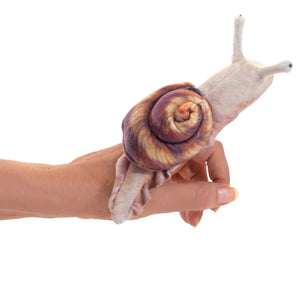 Mini Snail Finger Puppet-Folkmanis Puppets-Modern Rascals