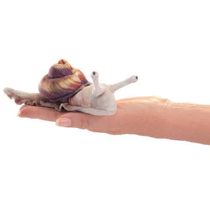 Mini Snail Finger Puppet-Folkmanis Puppets-Modern Rascals