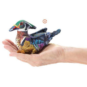 Mini Wood Duck Finger Puppet-Folkmanis Puppets-Modern Rascals