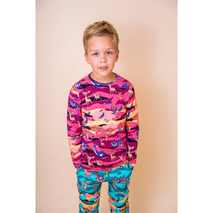 Mullido - Purple Savanna Long Sleeve Shirt - Size 6-8 Years (128cm)-Warehouse Find-Modern Rascals