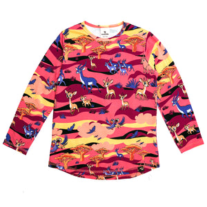 Mullido - Purple Savanna Long Sleeve Shirt - Size 6-8 Years (128cm)-Warehouse Find-Modern Rascals