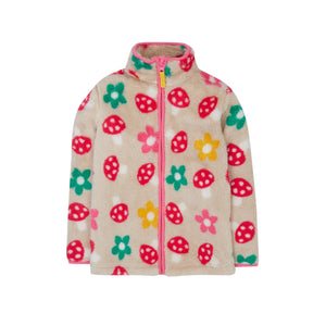 Mushroom Field Zipped Ted Fleece Jacket - 1 Left Size 2-3 years-Frugi-Modern Rascals