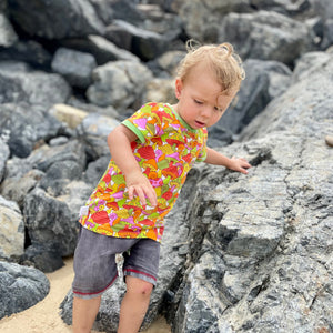 Mushroom Treasures Short Sleeve Shirt - 2 Left Size 3-4 & 12 years-Uddevalla Barn-Modern Rascals
