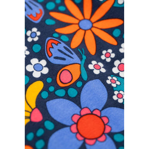 Navy/Retro Floral Sofia Skater Dress-Frugi-Modern Rascals