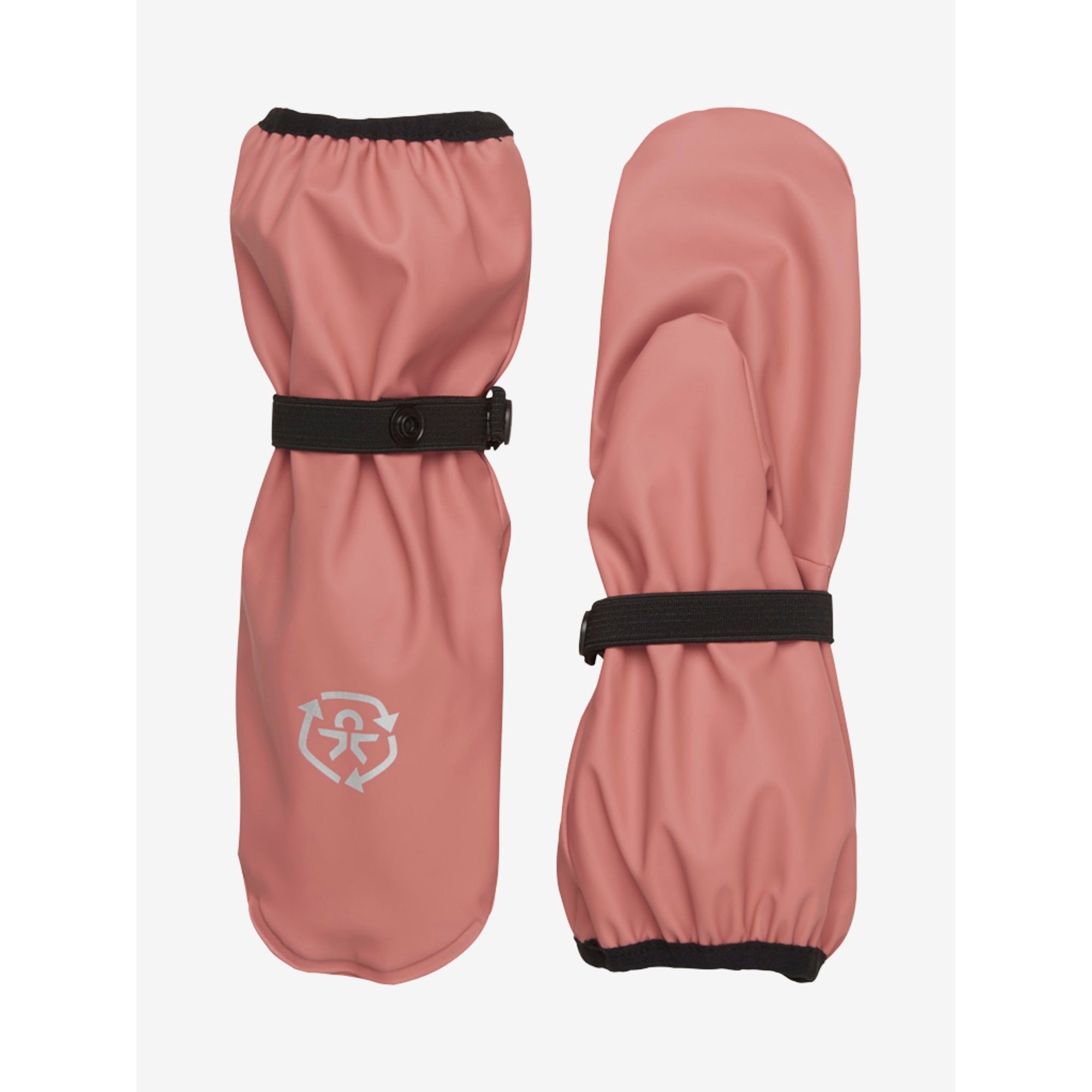 Old Rose Recycled Waterproof Fleece-Lined Rain Mittens-Color Kids-Modern Rascals