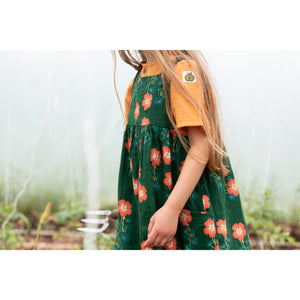 Orange Blooms Reversible Pinny Dress-Little Green Radicals-Modern Rascals