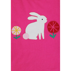 Organic Bunny Applique Lift the Flap Short Sleeve Shirt-Toby Tiger-Modern Rascals