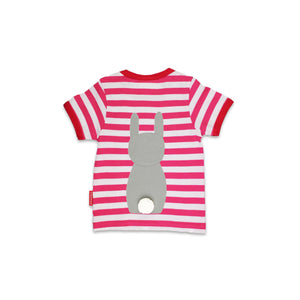 Organic Bunny Applique Short Sleeved Shirt-Toby Tiger-Modern Rascals