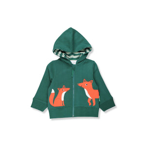 Organic Fox Applique Hoodie-Toby Tiger-Modern Rascals