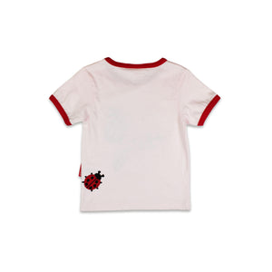 Organic Ladybird Applique Short Sleeved Shirt - 1 Left Size 2-3 years-Toby Tiger-Modern Rascals