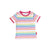 Organic Pink Rainbow Stripe Short Sleeve Shirt-Toby Tiger-Modern Rascals