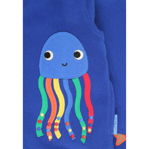 Organic Sea Creature Applique Hoodie - 1 Left Size 6-7 years-Toby Tiger-Modern Rascals