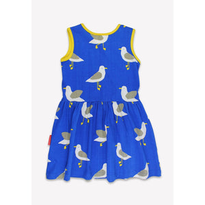Organic Seagull Harbour Print Summer Dress - 2 Left Size 6-7 & 7-8 years-Toby Tiger-Modern Rascals