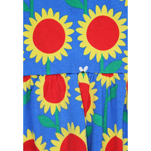 Organic Sunflower Bee Print Summer Dress - 2 Left Size 2-3 & 3-4 years-Toby Tiger-Modern Rascals