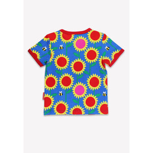 Organic Sunflower Bee Printed Short Sleeve Shirt - 1 Left Size 2-3 years-Toby Tiger-Modern Rascals