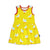 Organic Yellow Seagull Print Sleeveless Summer Dress-Toby Tiger-Modern Rascals