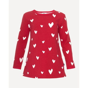 PaaPii VIENO Long Sleeve Tunic - Hearts - Size 9-10 Years (140cm)-Warehouse Find-Modern Rascals