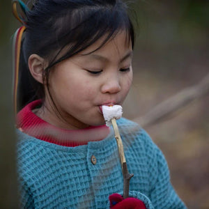 Pale Blue Chunky Waffle Relaxed Jacket-Little Green Radicals-Modern Rascals