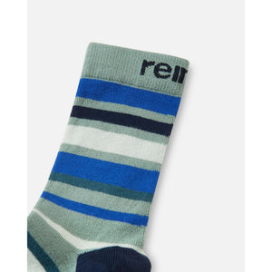 Parit Wool Blend Socks - 2 Pack - Stone Green Stripe-Reima-Modern Rascals