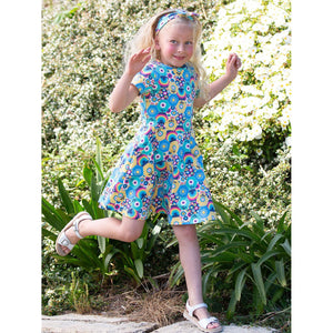 Patchwork Planet Short Sleeve Skater Dress - 1 Left Size 11-13 years-Kite-Modern Rascals
