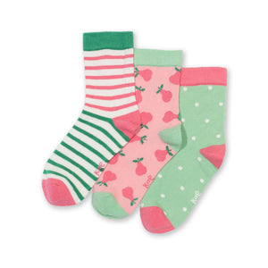 Pear-fect Socks - 3 Pack - 1 Left Size 2-4-Kite-Modern Rascals