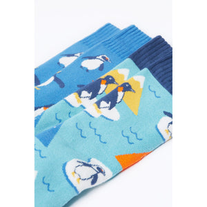 Penguin Boot Socks - 2 Pack-Frugi-Modern Rascals
