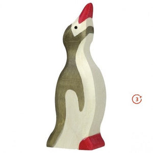 Penguin Small with Head Raised-Holztiger-Modern Rascals