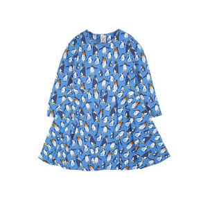 Penguin Waddle Sofia Skater Dress - 2 Left Size 3-4 & 7-8 years-Frugi-Modern Rascals