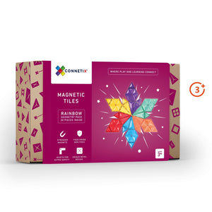 Rainbow Geometry Pack - 30 Pieces-Connetix-Modern Rascals