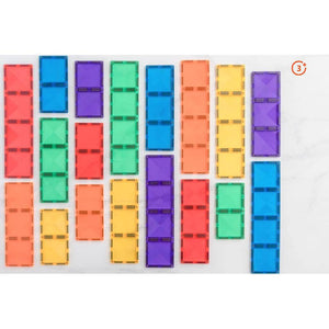 Rainbow Rectangle Pack - 18 pieces-Connetix-Modern Rascals