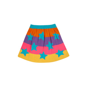 Rainbow Stars Rory Reversible Skirt - 1 Left Size 7-8 years-Frugi-Modern Rascals