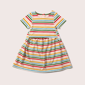 Rainbow Stripe Adaptive Easy Peasy Short Sleeve Dress - 2 Left Size 2-3 & 4-5 years-Little Green Radicals-Modern Rascals