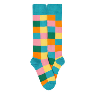 Rainbow Stripe Boot Socks - 2 Pack - 1 Left Size 4-6 years-Frugi-Modern Rascals