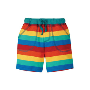 Rainbow Stripe Little Stripey Shorts-Frugi-Modern Rascals