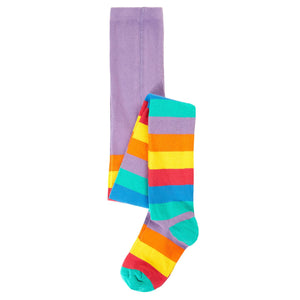 Rainbow Stripe Norah Tights-Frugi-Modern Rascals
