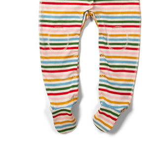 Rainbow Striped Adaptive Suit With Poppers - 1 Left Size 18-24 months-Little Green Radicals-Modern Rascals