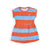 Red / Blue Stripes Terry Short Sleeve Dress-CARLIJNQ-Modern Rascals