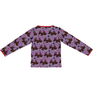 Reindeer Long Sleeve Shirt - Viola - 2 Left Size 3-4 & 9-10 years-Smafolk-Modern Rascals