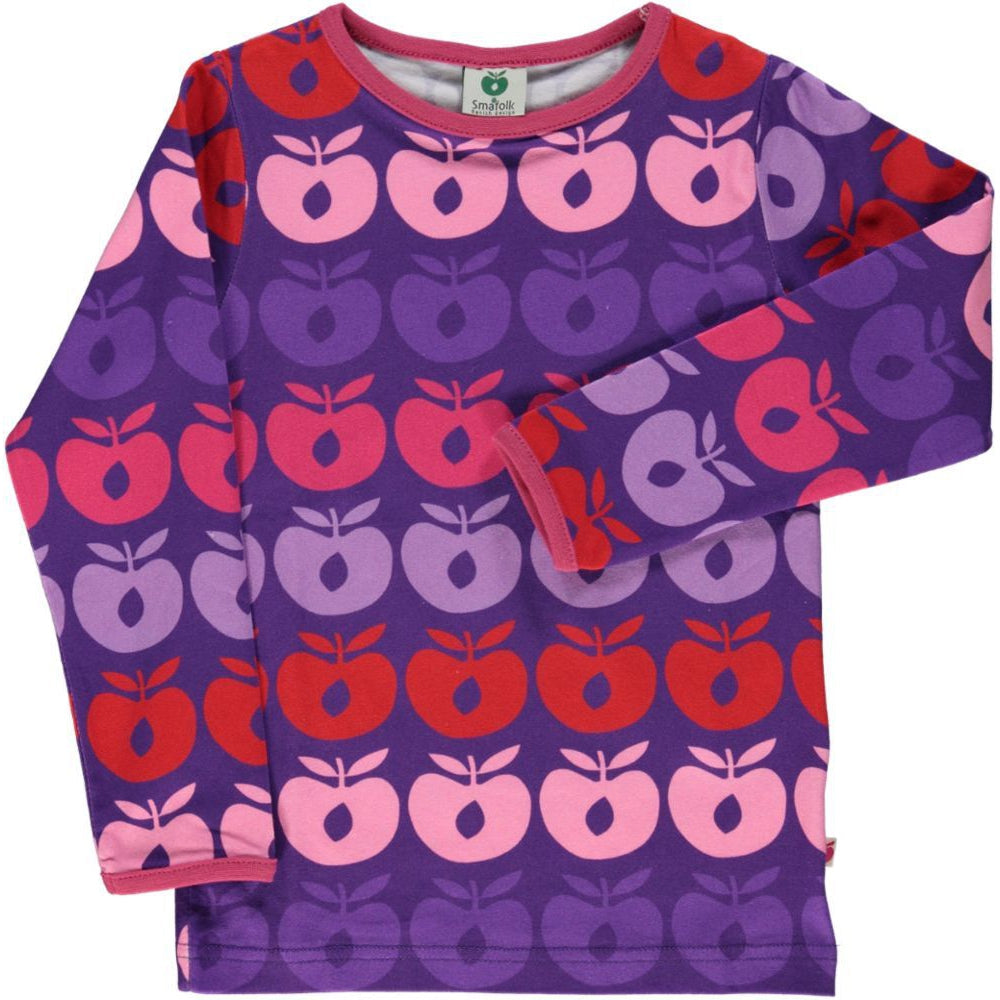 Retro Apple Long Sleeve Shirt - Imperial Purple - 1 Left Size 11-12 years-Smafolk-Modern Rascals