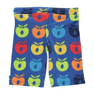 Retro Apples Swim Shorts - Blue Lolite - 1 Left Size 2-3 years-Smafolk-Modern Rascals