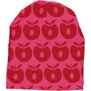 Reversible Beanie With Stripes - Purple Heart & Retro Apples - 2 Left Size S-Smafolk-Modern Rascals