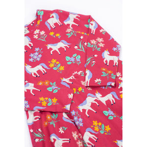 Rose Unicorn Floral Sofia Skater Dress-Frugi-Modern Rascals